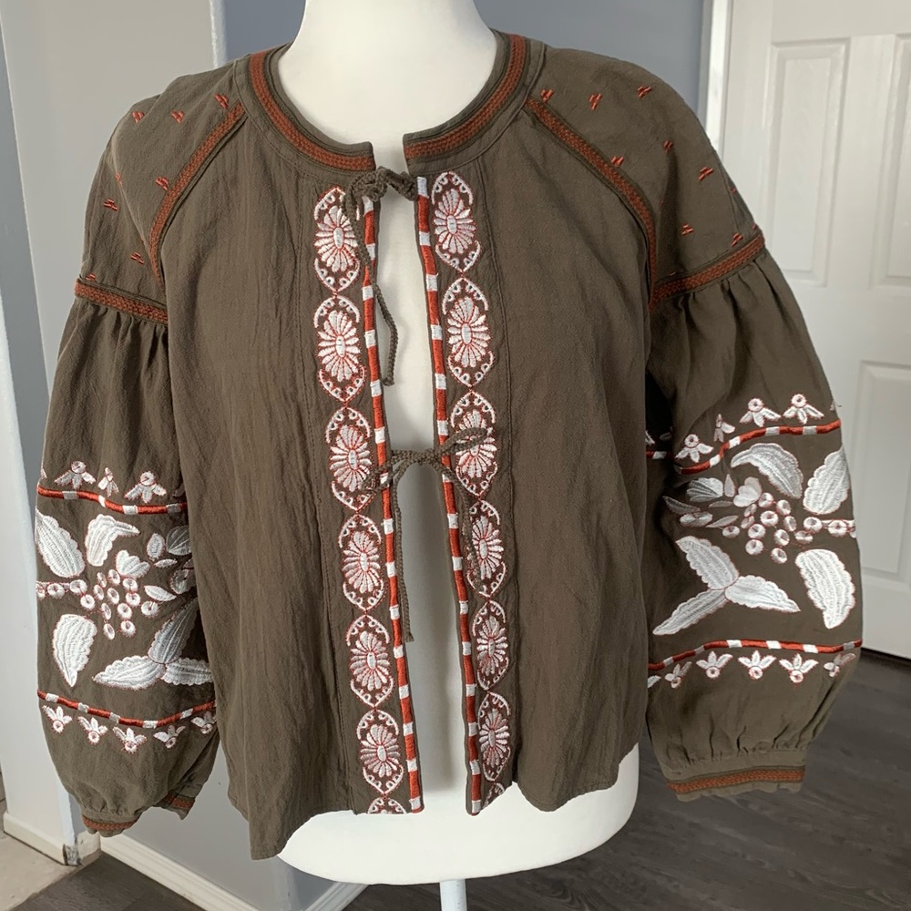 ANTHROPOLOGIE RD& KOKO EMBROIDERED JACKET